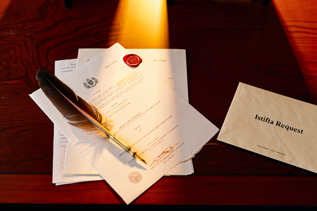 Stamped documents and Istifta request